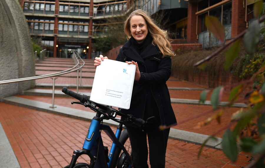 Landrätin Anna Kebschull präsentiert das neue Radverkehrskonzept für den Landkreis Osnabrück