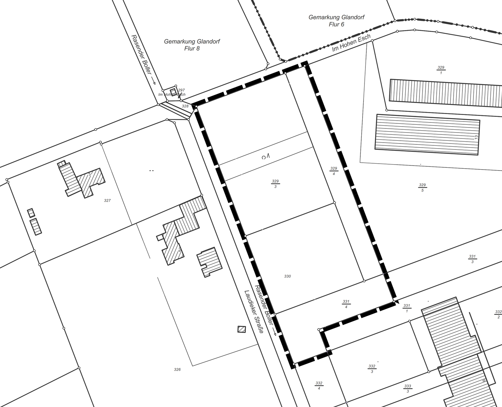 Öffentliche Auslegung des Bebauungsplanes Nr. 231 „Heidestraße“, 2