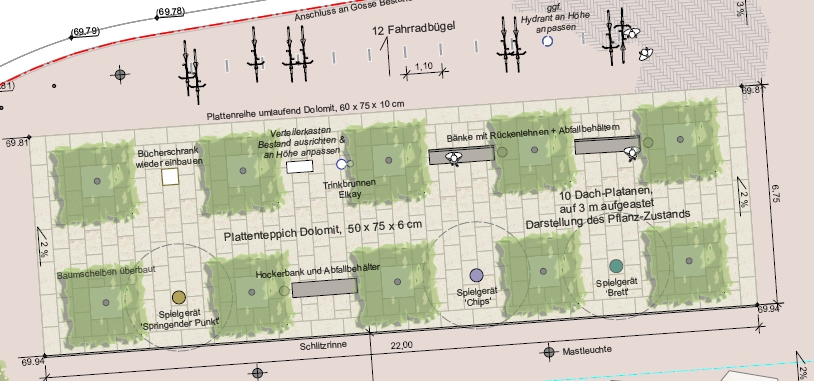 Entwurfsplan Thieplatz